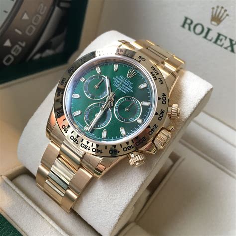 rolex daytone green gold|daytona rolex gold price.